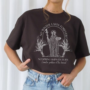 Demeter Goddess Greek Mythology Autumn Harvest Tee Shirt Dark Academia Aesthetic Witchy Wiccan Artsy Aesthetic
