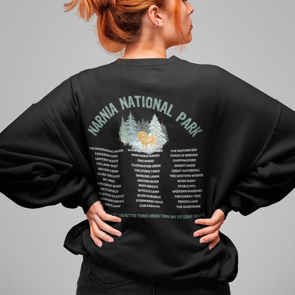 Narnia Fictional National Park Retro Minimalist Aesthetic Sweatshirt * Granola Girl Book Merch * Bookish Booktok Book Lover Gift for Readers