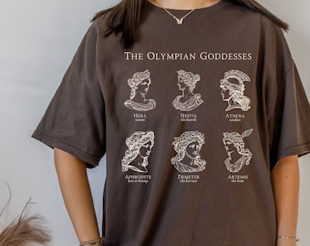 Le Dee mitologia greca Letteratura classica maglietta * Atena Afrodite Demetra Artemide * Omero Iliade Muse Parche * oscurità luce accademia