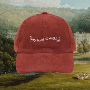Stolz & Vorurteil Gerne zu Fuß Vintage bestickter Cord Dad-Hut * pemberley mr darcy * Literatur Bücherwurm Geschenk Jane Austen Merch Bild 5