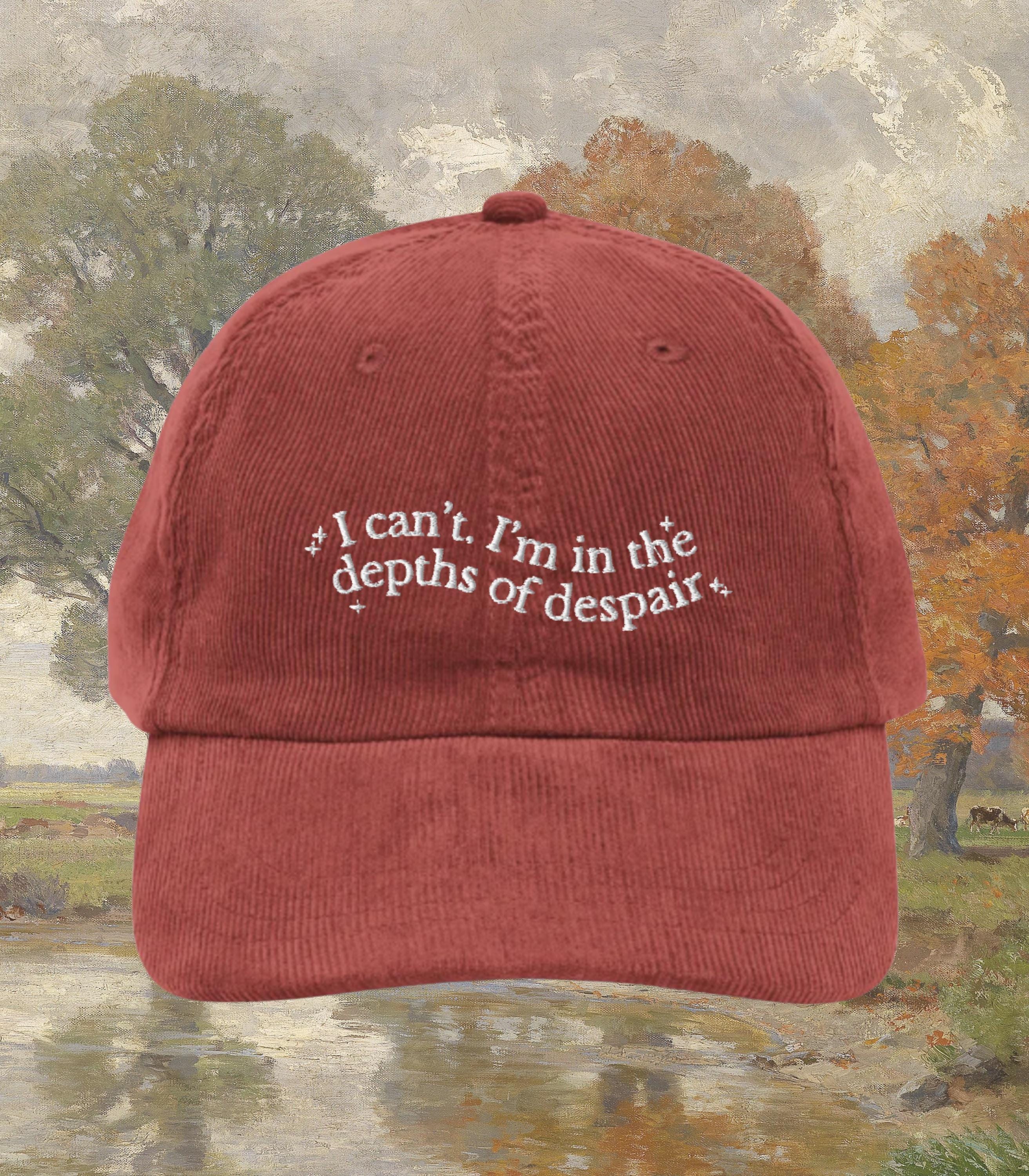 Anne of Green Gables Embroidered Corduroy Dad Hat * I Can't I'm in the ...