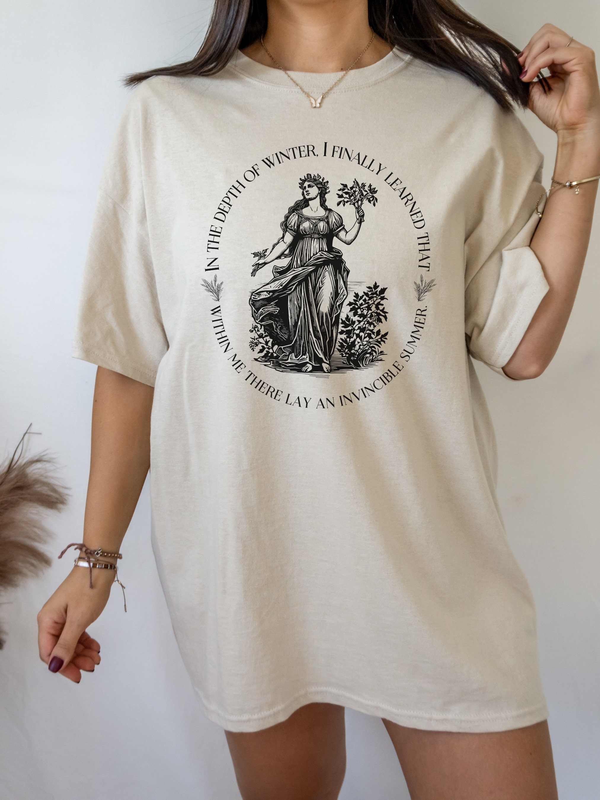 Demeter Harvest Goddess Tshirt * Albert Camus Summer Quote Illiad Greek ...