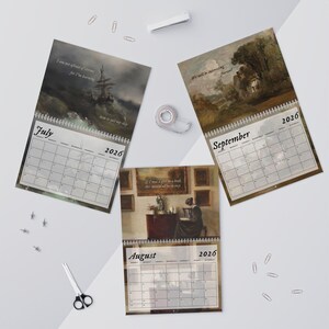 Little Women 2026 Wall Calendar * Vintage Cottagecore Literary Book Lover Gift Home Office Decor March Sisters It's no use Jo Meg Beth Amy image 5