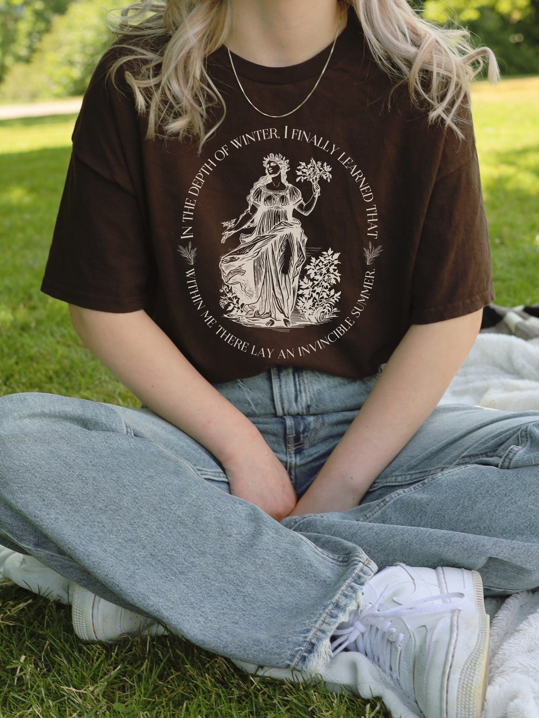 Demeter Harvest Goddess Tshirt * Albert Camus Summer Quote Illiad Greek ...