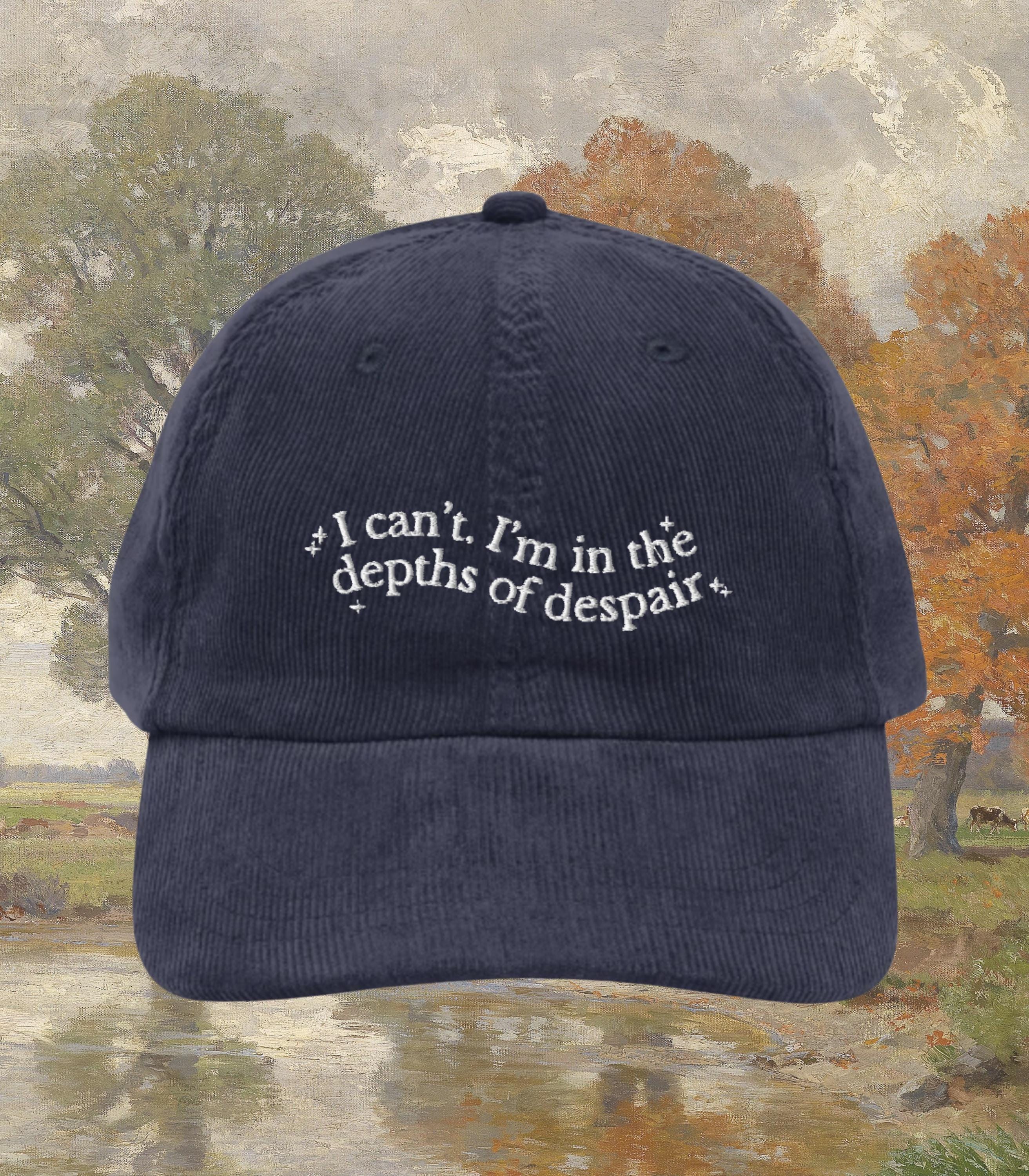 赤毛のアンの刺繍入りコーデュロイダッドハット * 絶望の淵にいるから