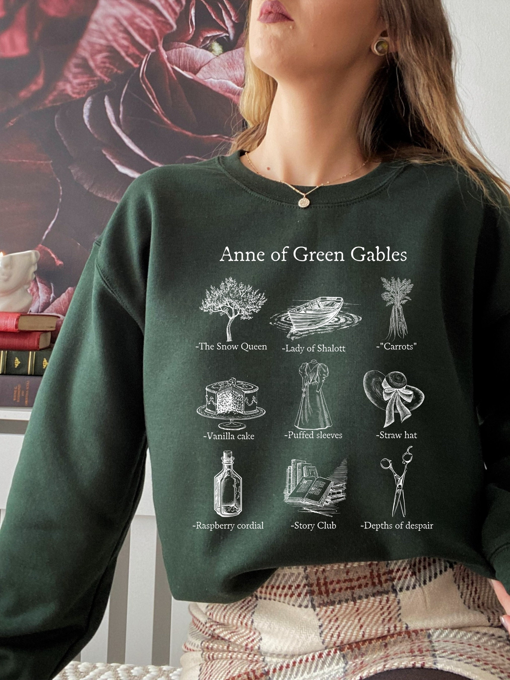 トップス 80's vintage Anne of Green Gables sweat Vintage Green Gables Illustration Sweatshirt – Shop At Sullivan