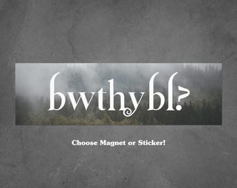 BWTHYBL Funny Vampire Magnetic Bumper Sticker * Car Magnet Accessory Funny Twilight Romantasy Merge Loca Jacob Edward Bella Merge Loca