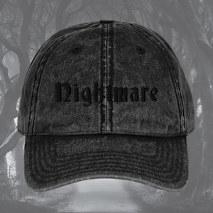 One Dark Window Nightmare Monochrome Embroidered Hat LICENSED Rachel Gillig Bookish Romantasy Fandom Merch Dark Romance Reader Gift Spindle