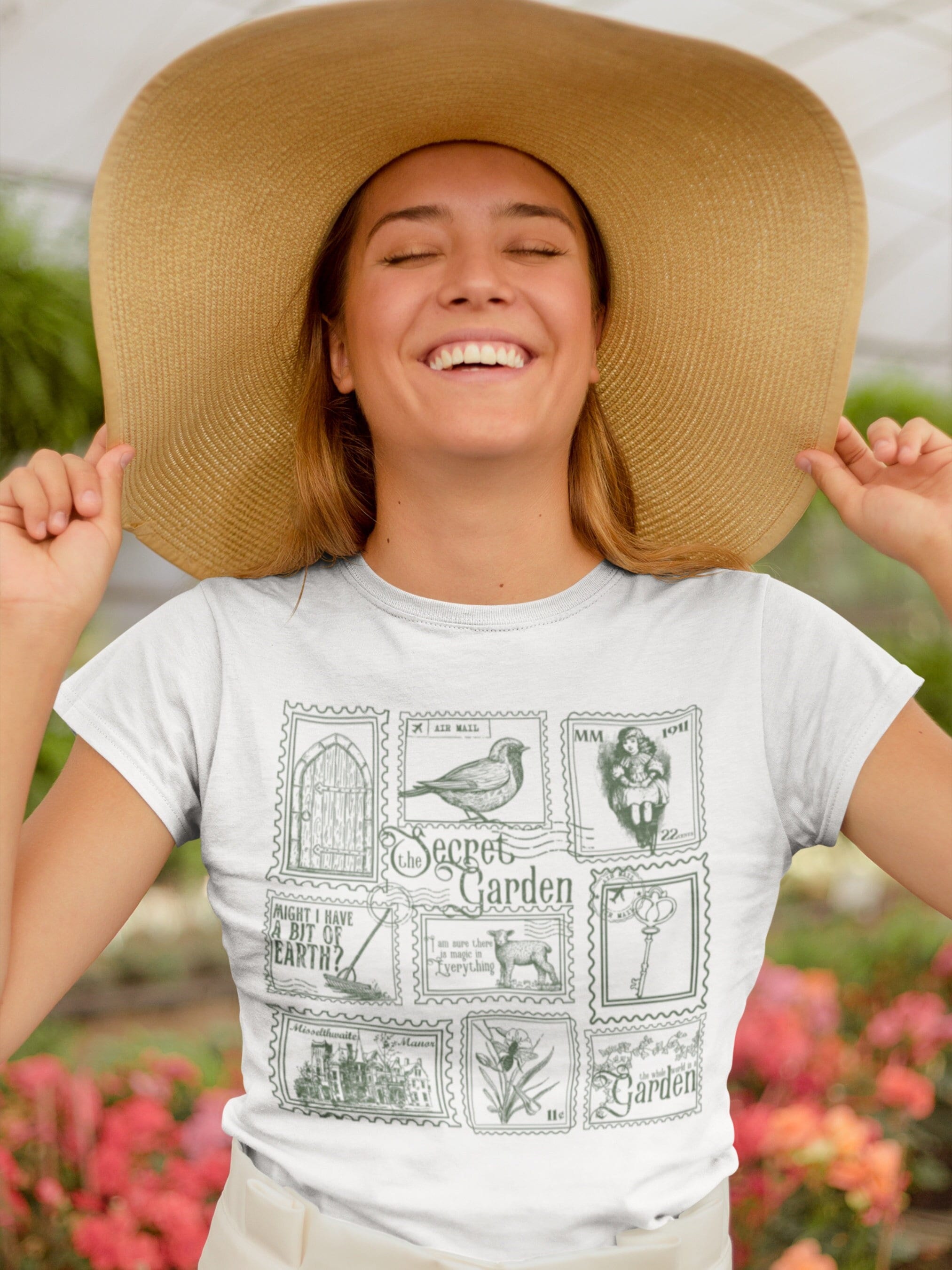 Women's T-Shirts [Out of Print] Frances Hodgson Burnett / The Secret Garden Women's Tee 2 (Indigo) Litographs | The Secret Garden | Book T-Shirt