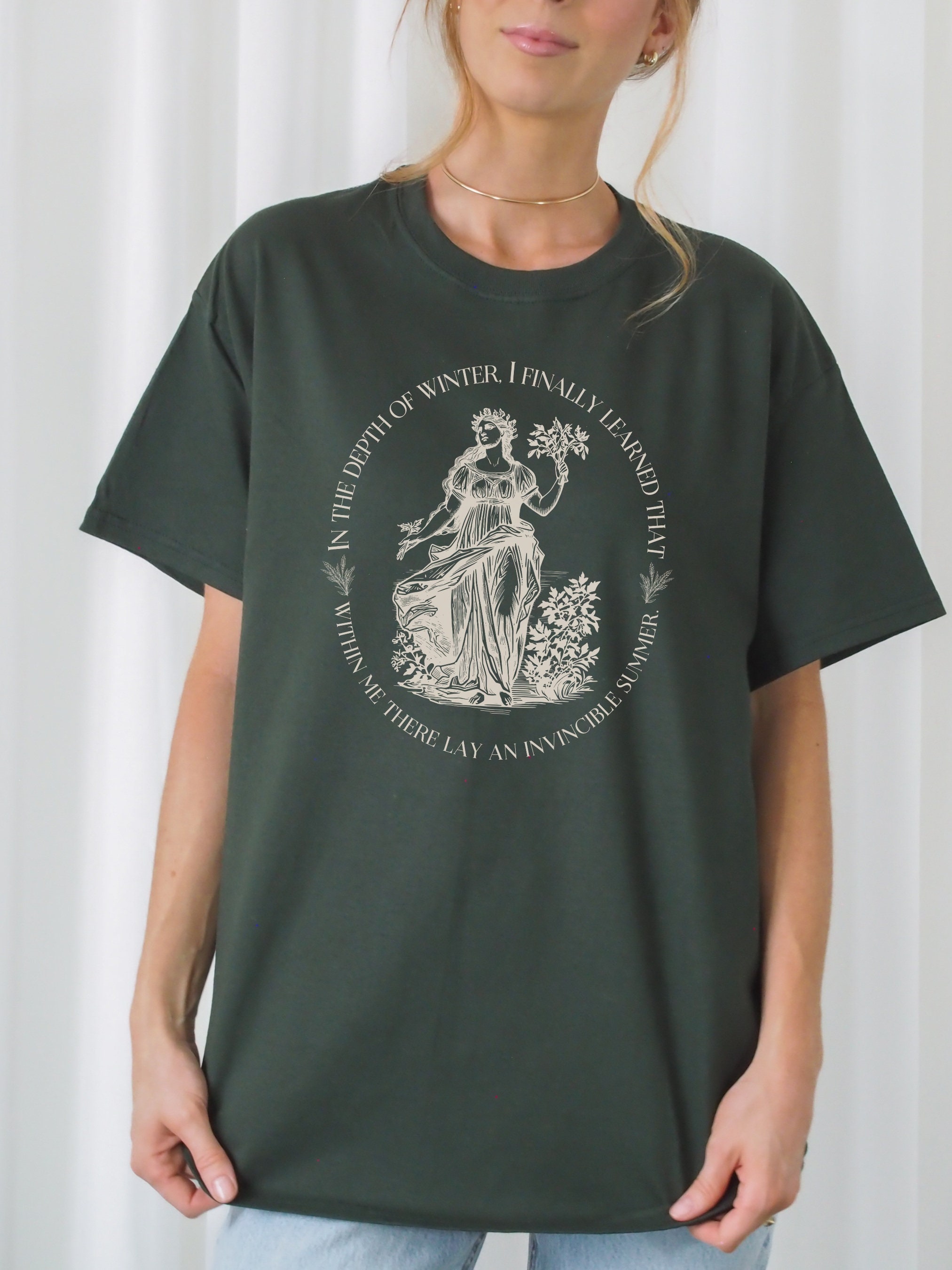 Demeter Harvest Goddess Tshirt * Albert Camus Summer Quote Illiad Greek ...