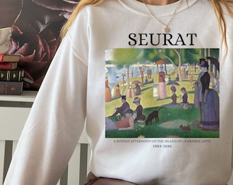 Georges Seurat Light Dark Academia Art History Sweatshirt Aesthetic Famous Painter Paintings Museum Exhibit Impressionist Back to School