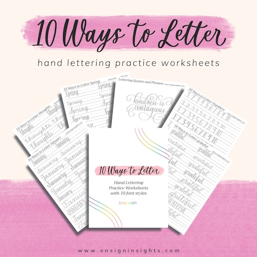 10 Ways to Letter Planner Worksheets and Bullet Journal - Etsy