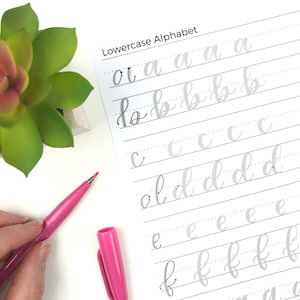 Hand Lettering Worksheets for Beginners, Learn Hand Lettering, Brush ...
