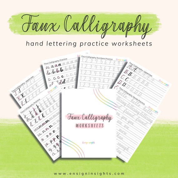 Calligraphy Practice Notebook: Calligraphy Practice Paper and Workbook for  Lettering Artists & Beginners | Caligraphy Practice Paper/Workbook for Hand