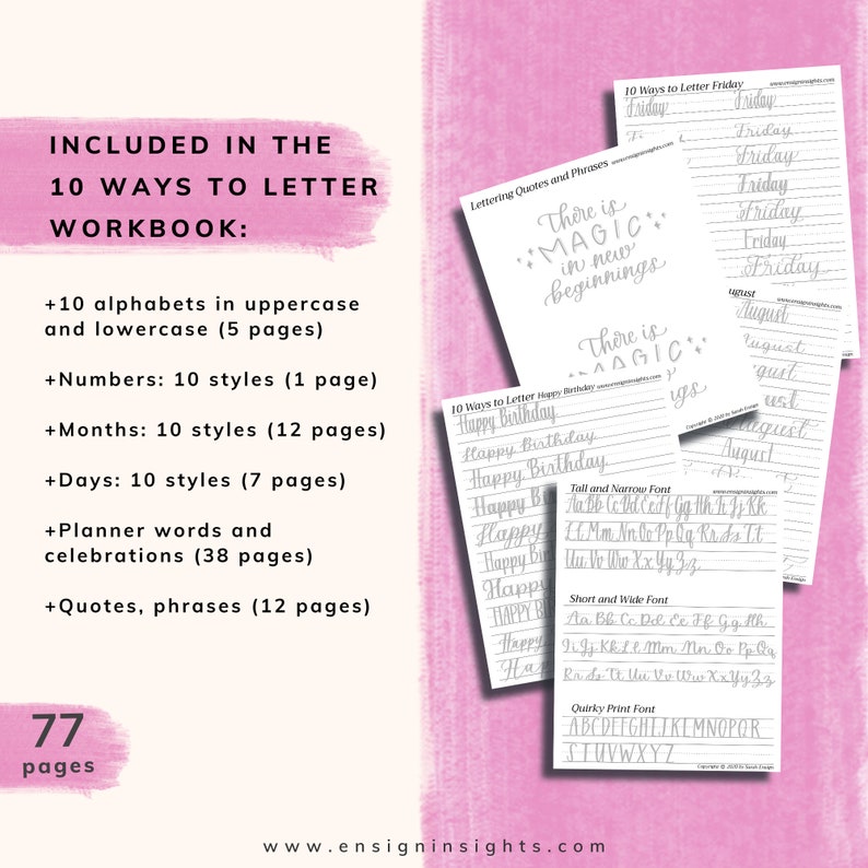 10 Ways to Letter Planner Worksheets and Bullet Journal Etsy