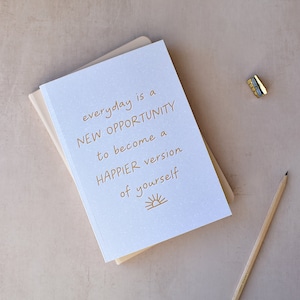 Happier quote Notebook - Lined pages - Journal - Back to school notepad | Secret Santa | Stocking Filler | Lined notebook