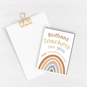 Brilliant Lehrer wie du Grußkarte - Dankeskarte - Dankbarkeit - Geschenk zum Jahresende