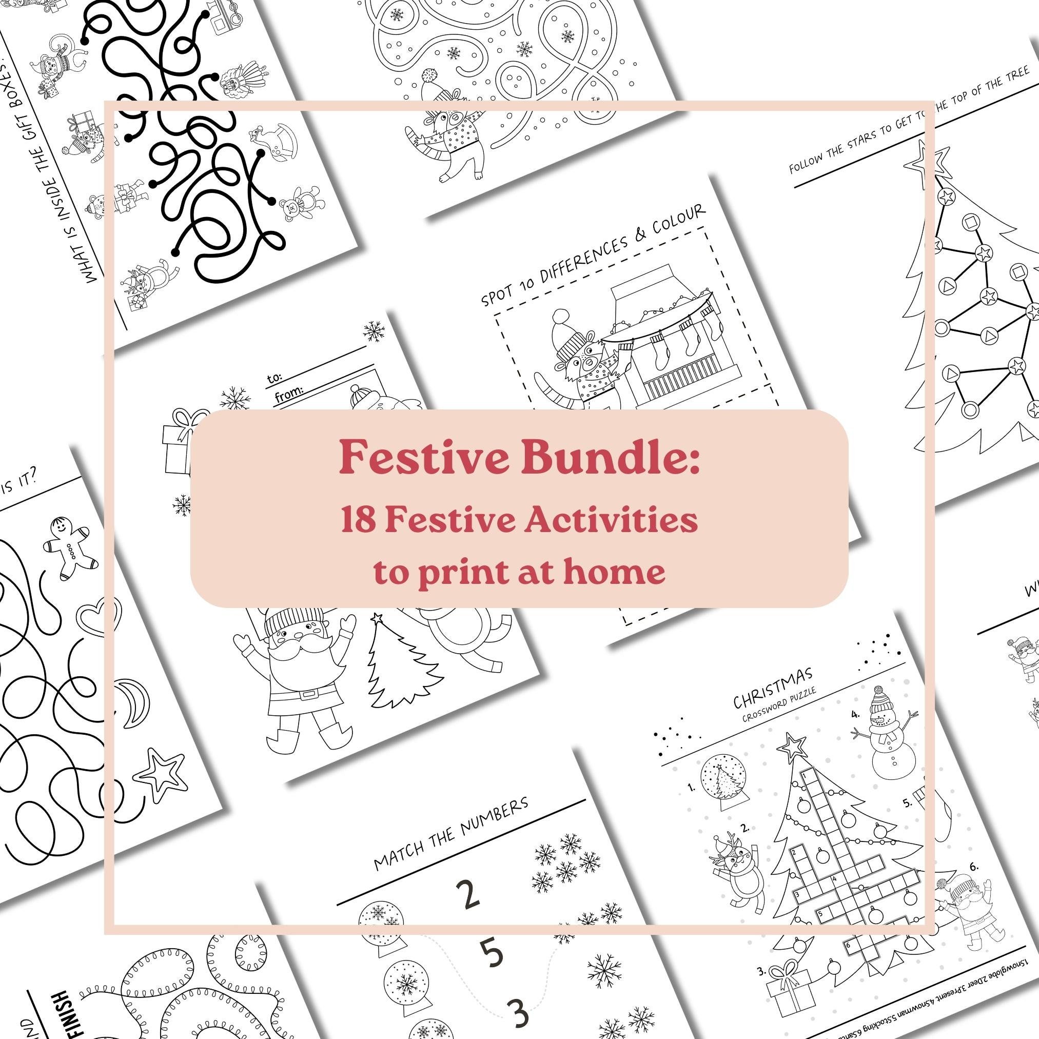 Printable Kids' Christmas Letter to Santa Template With 18 Festive ...