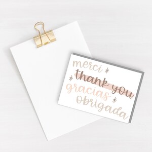 Merci Gracias Thank you Obrigada Grußkarte - Dankeskarte - Dankbarkeit