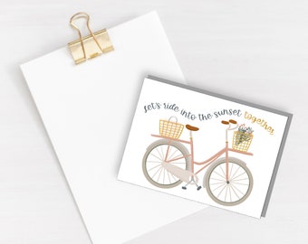 Let's ride into the sunset together Greeting Card - Anniversary card - Love Card - Valentine's Day card - couples card