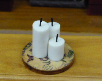 Choice of Color and is a Pair 1:12 Scale Dollhouse Miniature Votive /"Candles/"