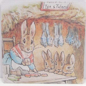 Dolls House Nursery Picture Peter Rabbit Theme Miniature Decor Accessory 1:12 Scale