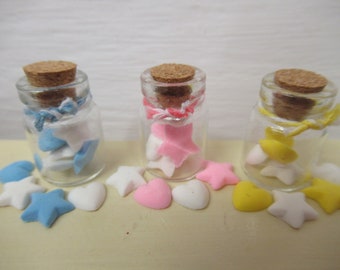 Miniature Soaps in a Glass Jar Dolls House Bathroom Accessory 1:12th Scale