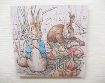 Dolls House Nursery Picture Peter Rabbit Miniature Wall Art 1:12 Scale