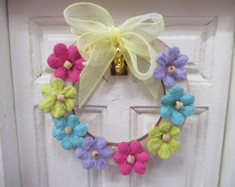 Dolls House Door Wreath 1:12th Scale Miniature Decoration