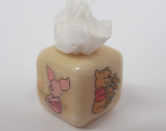 Dolls House Tissue Box Winnie the Pooh Nursery Miniature Children's Bedroom Accessory 1:12 Scale