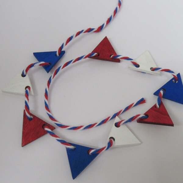 Bunting Red White Blue - Etsy