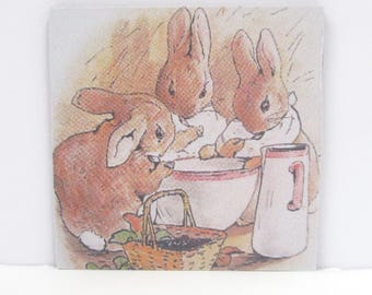 Dolls House Nursery Picture Peter Rabbit Miniature Wall Decor 1:12 Scale