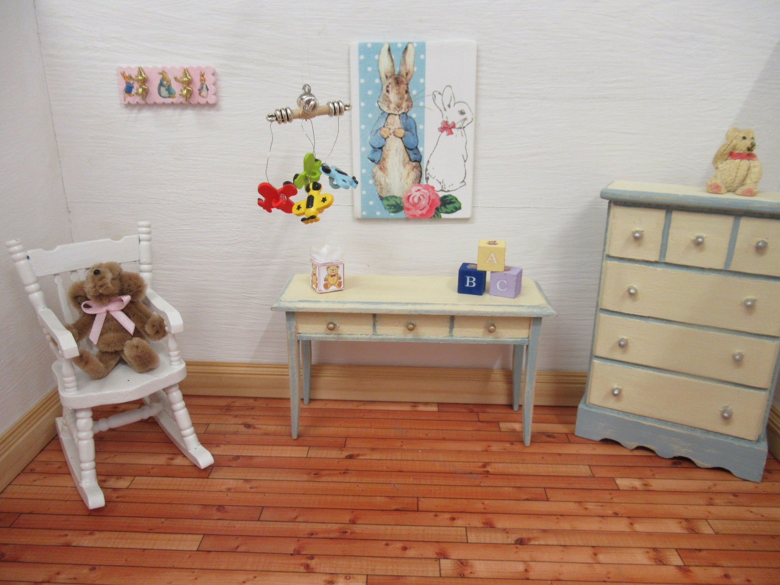 Dollhouse Peter Rabbit Picture Nursery Wall Decor Etsy