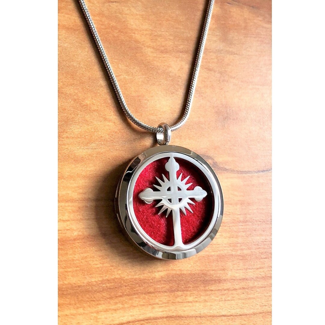 Budded Cross Essential Oil Diffuser Necklace - Etsy