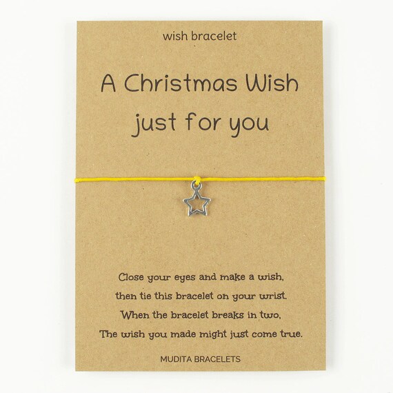 A Christmas Wish for You Star Wish Bracelet Adjustable Bracelet