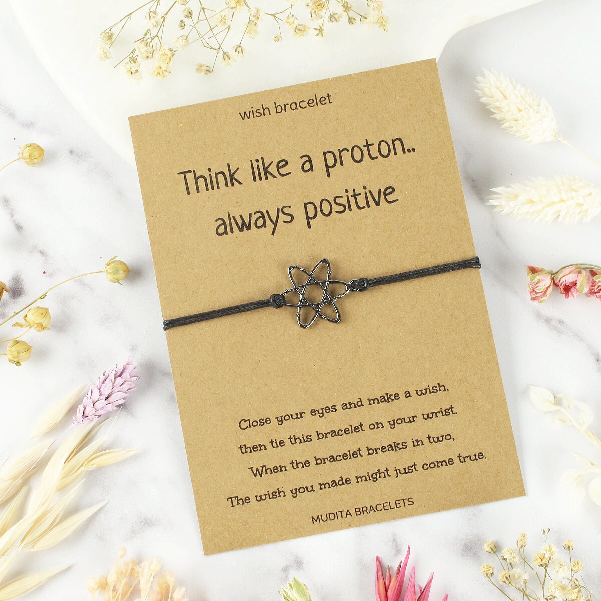 Proton Wish Bracelet, Funny Friendship Bracelet, Cute Charm
