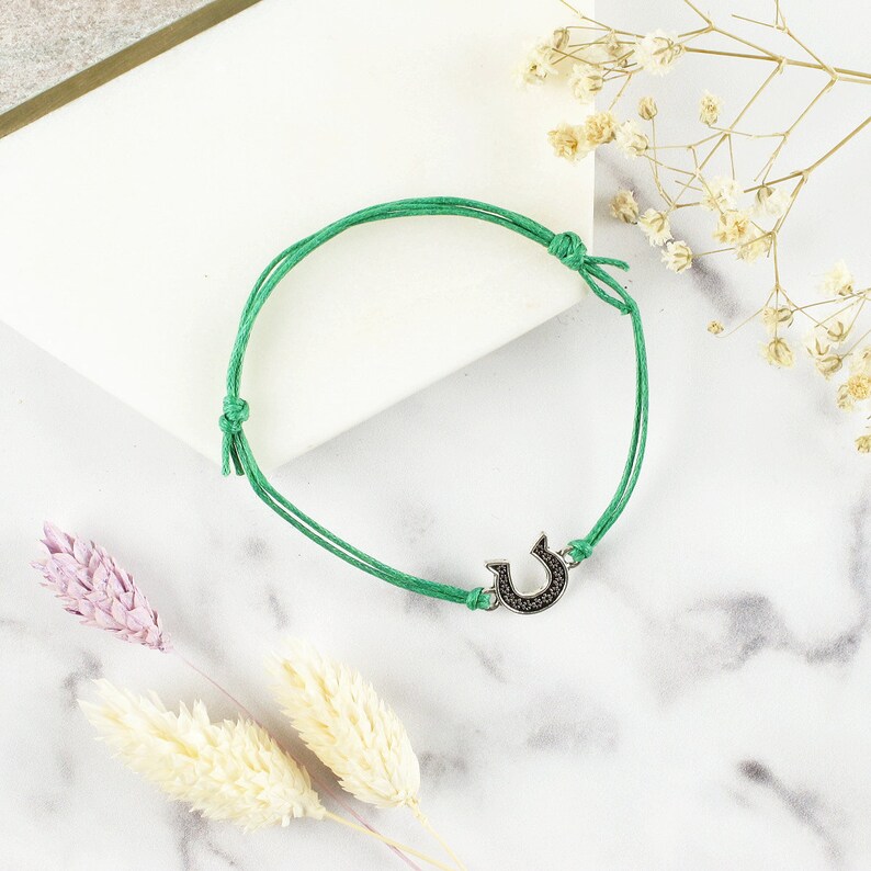 Good Luck Bracelet Wish Bracelet Horseshoe Charm Bracelet Etsy UK