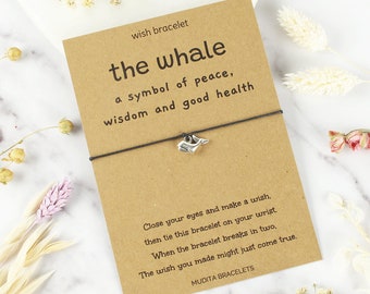 Whale Bracelet, Whale Wish Bracelet, Animal Bracelet, Totem, Whale Spirit Animal, Symbol Of Resilience, Friendship Bracelet, Friend Gift