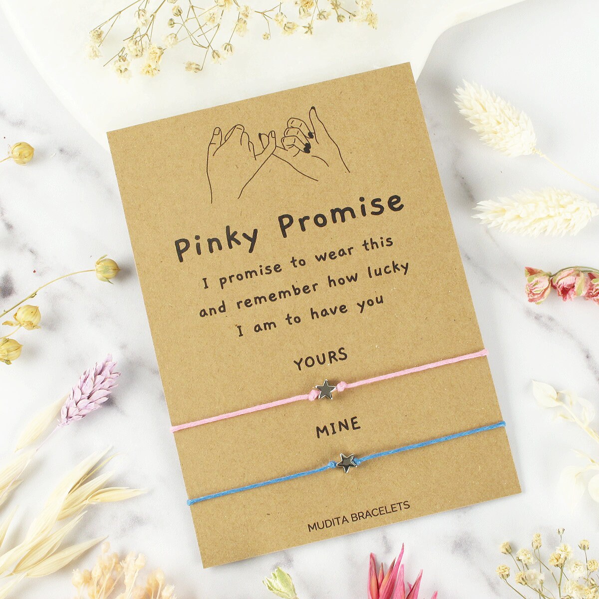 Pinky promise bracelet for cheap couples