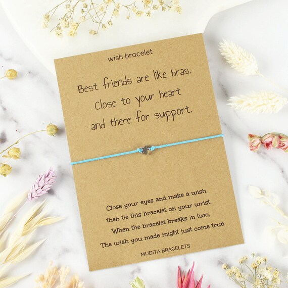 Friends Are Like Bras Wish Bracelet Friendship Bracelet String