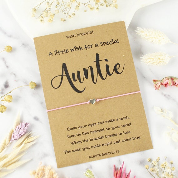 Spencer Purdy Auntie Bracelet Stretch Heart Charm Ideal Auntie Birthday  Gifts | eBay