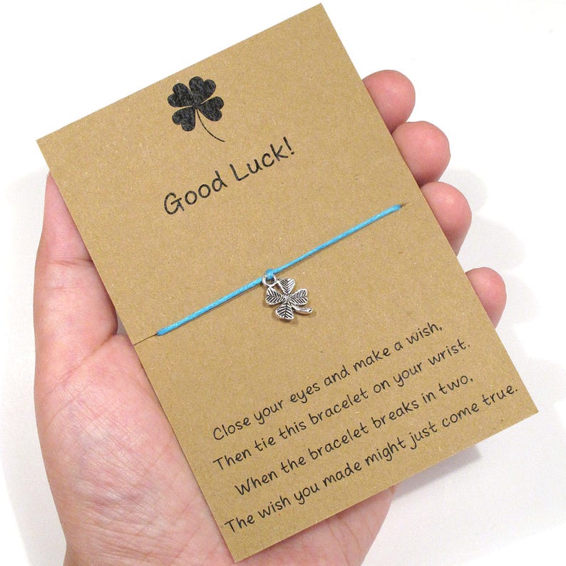 Good luck bracelet wish bracelet good luck gift for exams Etsy