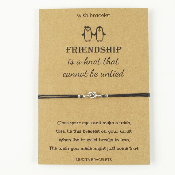 Friendship is a knot that cannot be untied bracelet deals