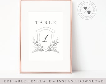 diy table numbers etsy