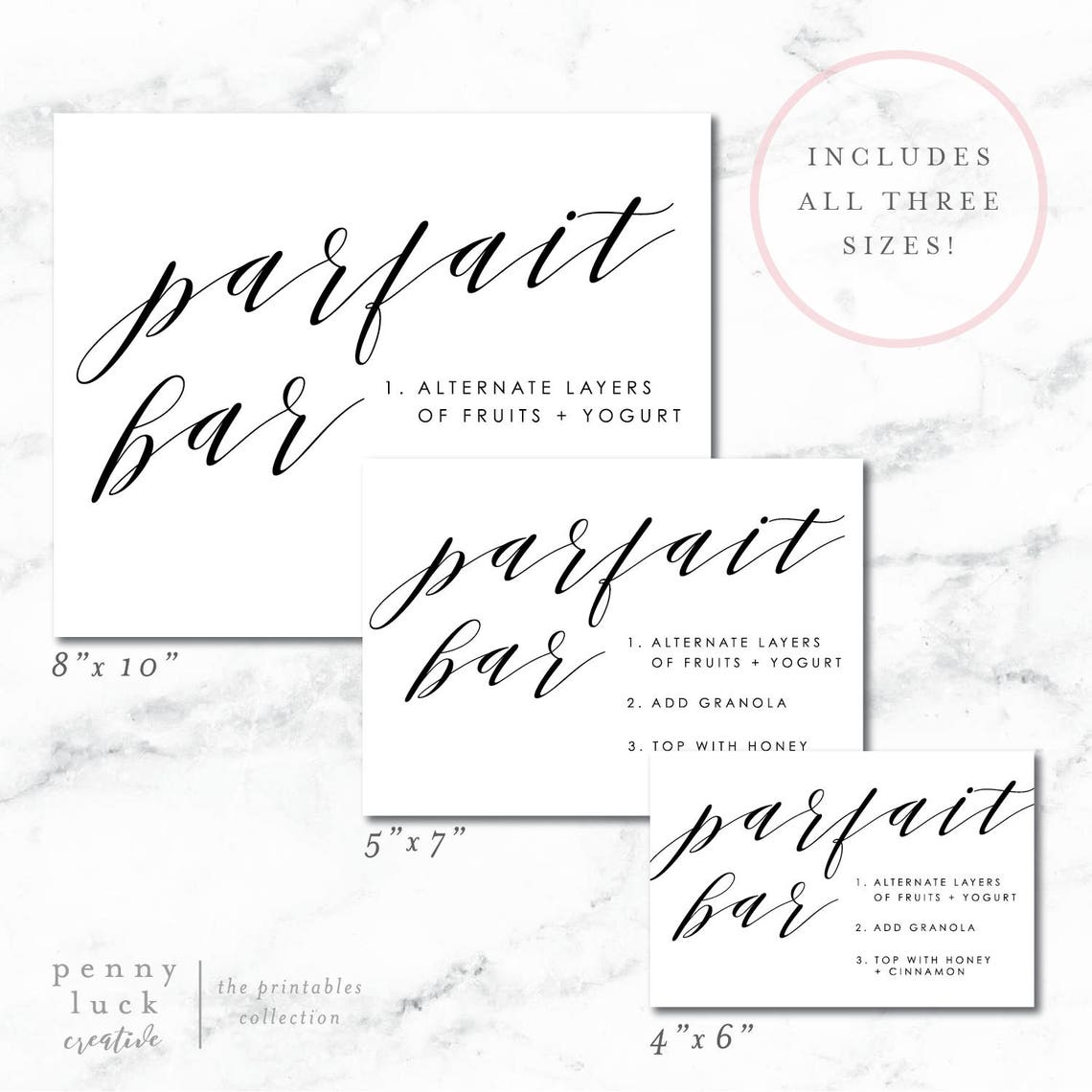 Parfait Bar Sign. Parfait Bar Printable. Parfait Bar Signage. | Etsy