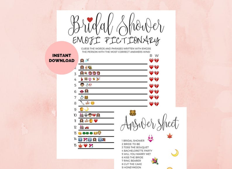 Bridal Shower Recreation Pictionary, Emoji Pictionary, Bridal Shower Template, Printable Bridal Shower, Bridal Get together Online games Quick Obtain, PDF image regarding Emoji Template Printable referred to as Bridal Shower Activity Pictionary, Emoji Pictionary, Bridal Shower Template, Printable Bridal Shower, Bridal Bash Video games Instantaneous Obtain, PDF