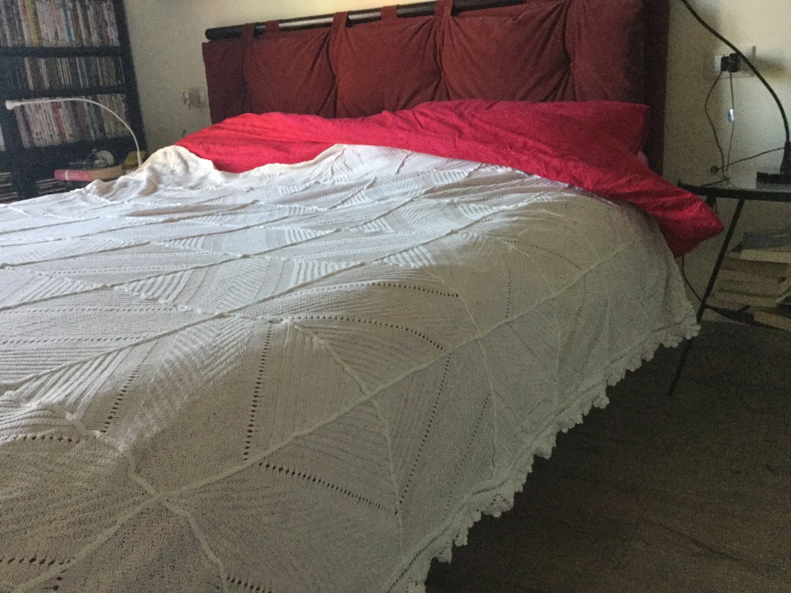 White Cotton Blanket Etsy