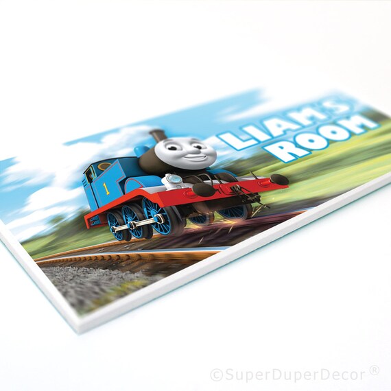 Thomas The Tank Engine Bedroom Door Plaque Boys Kids Personalised Name Sign