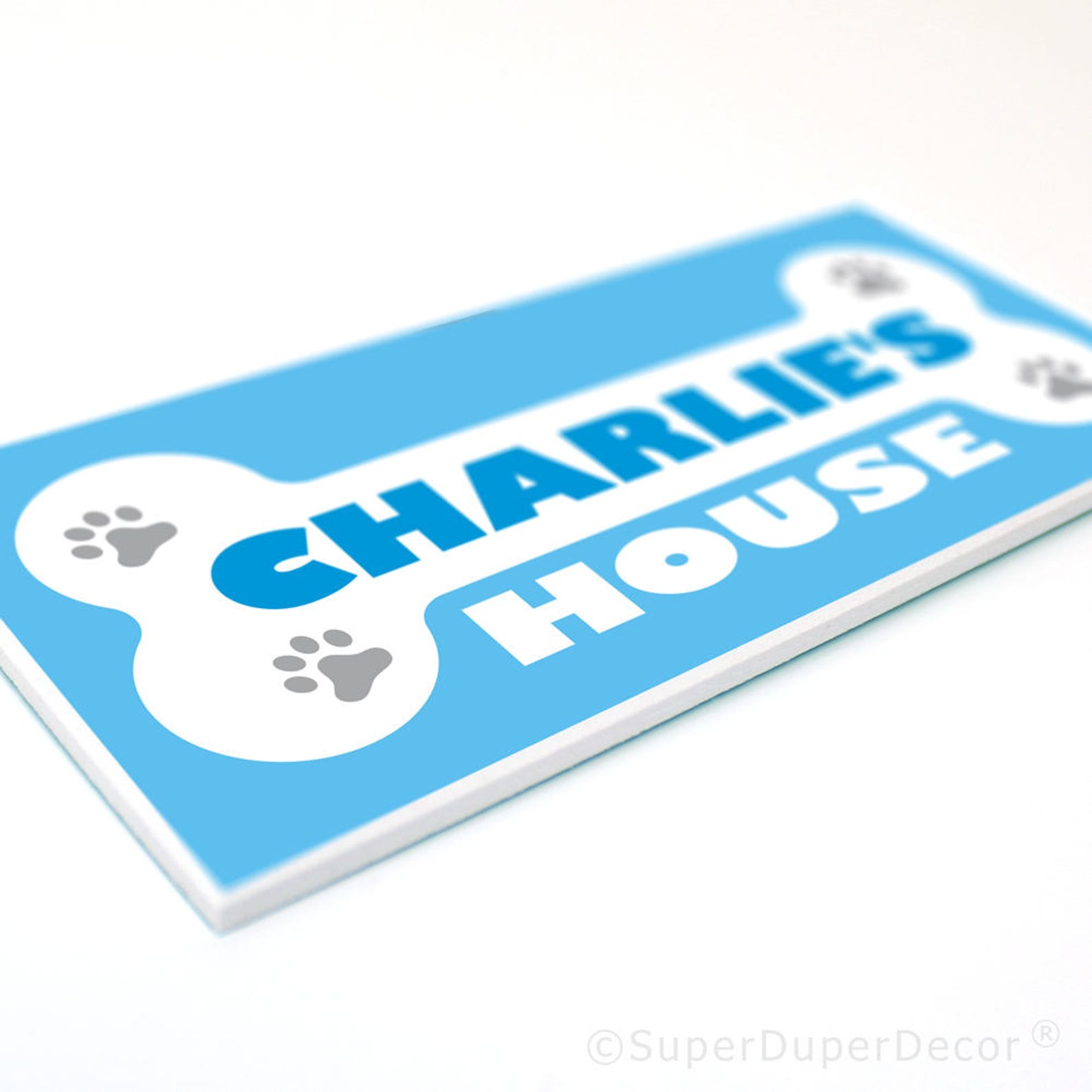 Dog House Name PLAQUE Personalised Pet Home Kennel Bed Indoor Outdoor