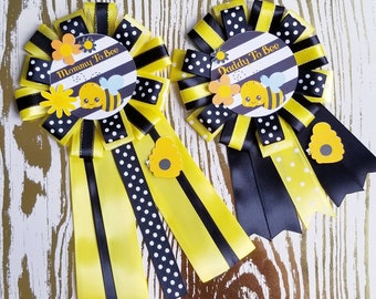 Sweet as can Bee, Bee baby shower corsage, Mommy To Bee, Little Bee Baby Shower, Baby Shower Corsage